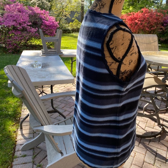 3/$30 Caslon 100% Cotton dark and light navy blue sz M - Picture 6 of 9